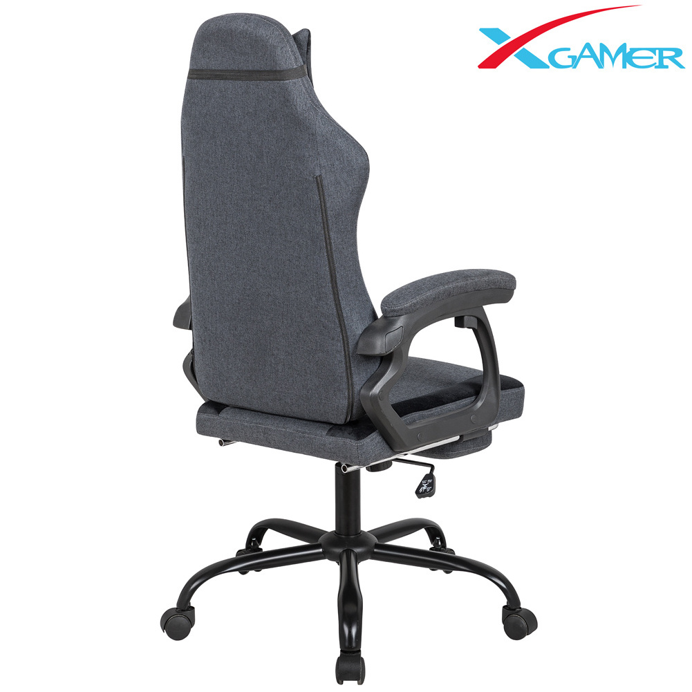 Commercial furniture revolving soft fabric premium  esports linkage armrest kerusi gaming chairs with footrest