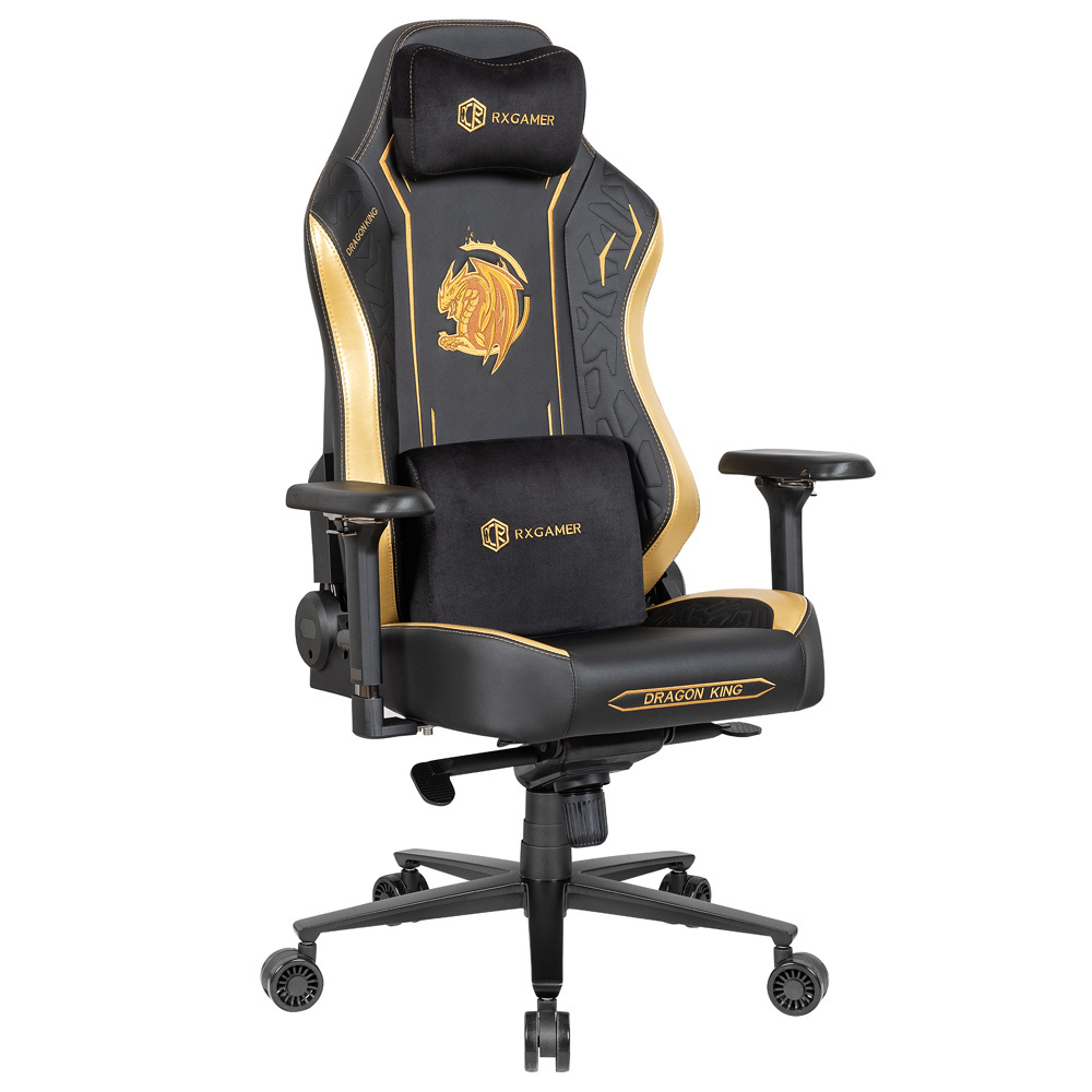 Custom OEM luxury high end swivel ergonomic chaise gaming pu leather racing gaming gamer chair with magnetic headrest