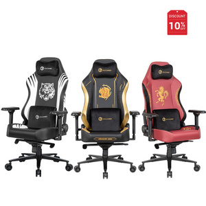 Custom OEM luxury high end swivel ergonomic chaise gaming pu leather racing gaming gamer chair with magnetic headrest