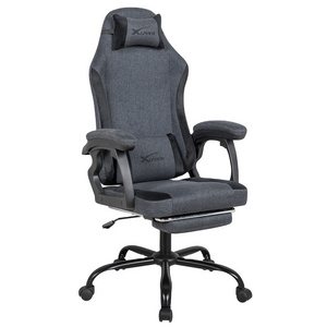 Commercial furniture revolving soft fabric premium  esports linkage armrest kerusi gaming chairs with footrest