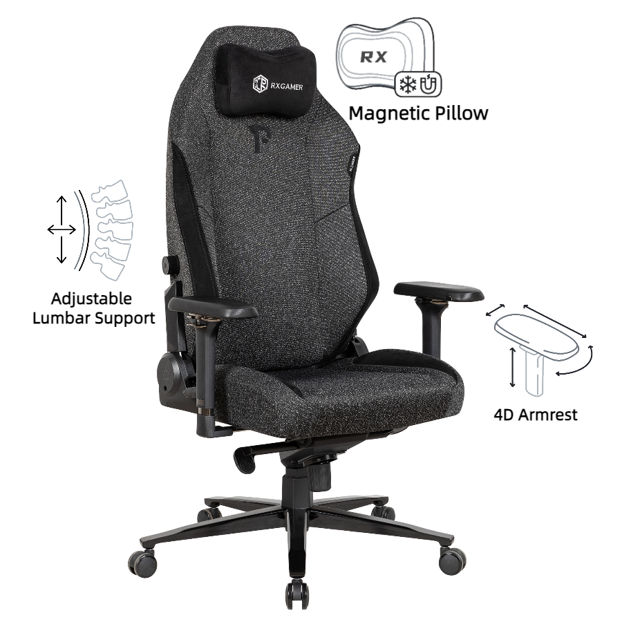 Wholesale high quality home new high back fabric computer reclining magnetic headrest gaming gamer chair