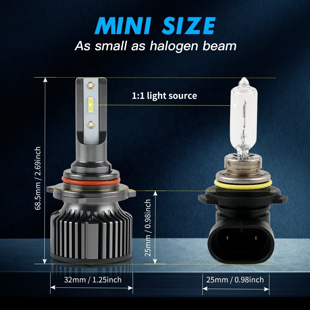 Bevinsee 9006 HB4 CSP LED Conversion Kit 50W 6000LM 6000K White Headlight Bulbs