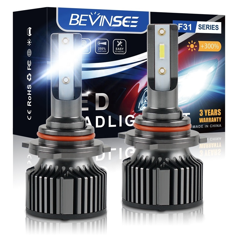 Bevinsee 9006 HB4 CSP LED Conversion Kit 50W 6000LM 6000K White Headlight Bulbs