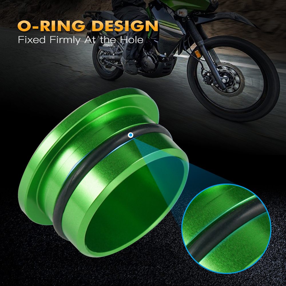 NiceCNC Anodized Frame Plug Swing Arm Caps Protector For Kawasaki KLR650 1987-2023