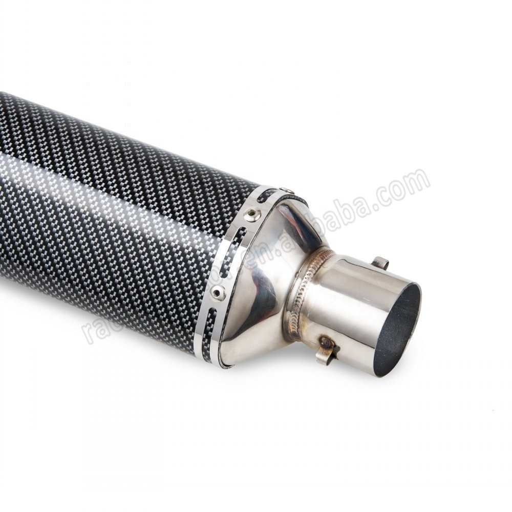 38-51mm Carbon Fiber Color Motorcycle Exhaust Muffler with Removable DB Killer