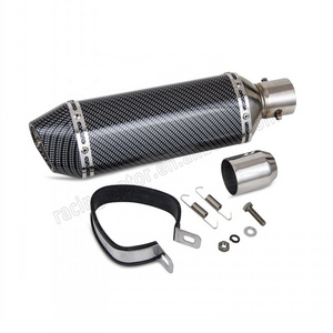 38-51mm Carbon Fiber Color Motorcycle Exhaust Muffler with Removable DB Killer