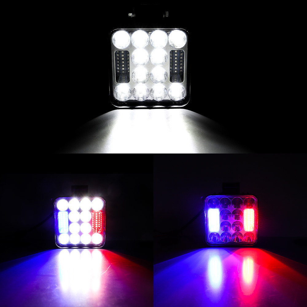 Automotive led working light 4-inch 78W red and blue warning Bust-flash SUV roof spotlights Driving lights LED