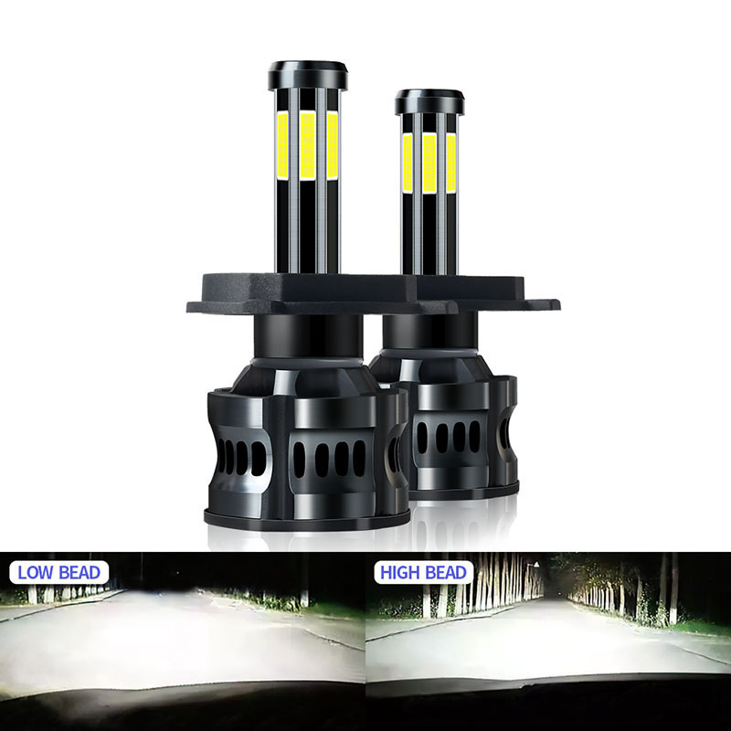 Headlights Modified Car LED High Beam Low Beam 8 side 3-color X8 car 360-degree Luminous headlight LED