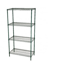 Green Epoxy Coated Restaurant Industrial Dish Drying Wire shelving With NSF Approval