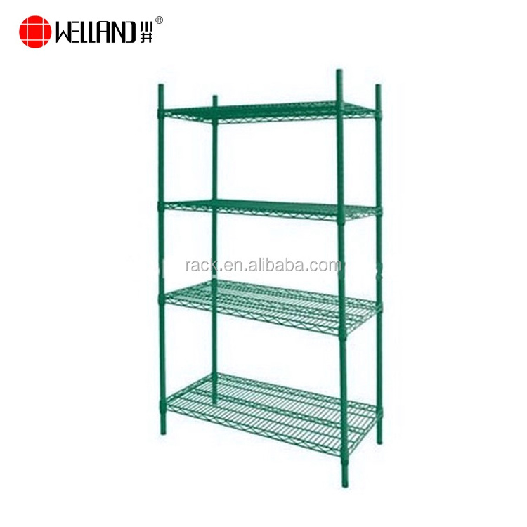 Adjustable 4 Tiers Metal Greenhouse Plant Wire Shelf With NSF Approval