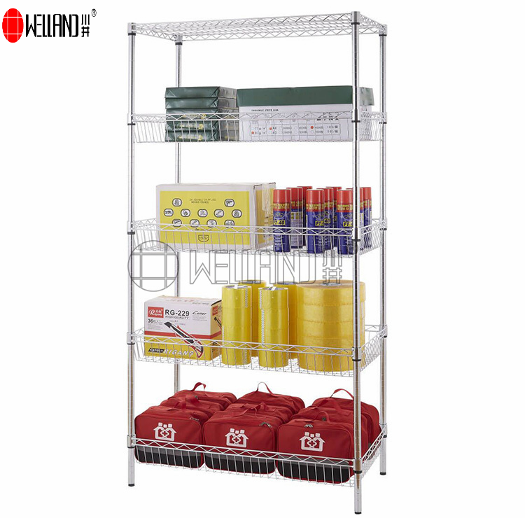 Wholesale 5 Tier Shelving Unit Wire Shelf For Commercial Garage Storage Rack Adjustable Shelves