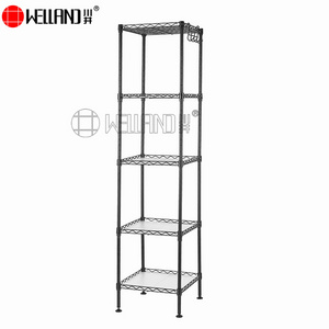 New Product Easy Assemble 5 Tier Square Wire Shelf  Metal Kitchen Rack