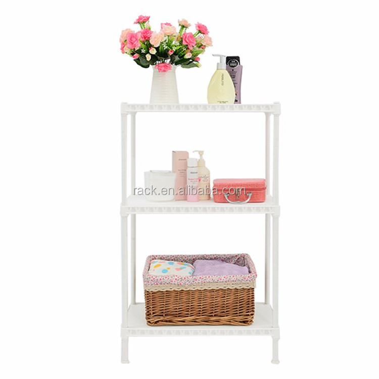 DIY Style 3 Tiers Home Storage Organization Shelf With Plastic PP By Rack Factory