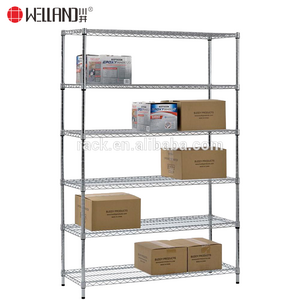 Modern Rack 6 Tiers Heavy Duty Iron Steel Metal Metro Office Garage NSF Wide Chrome Wire Shelving