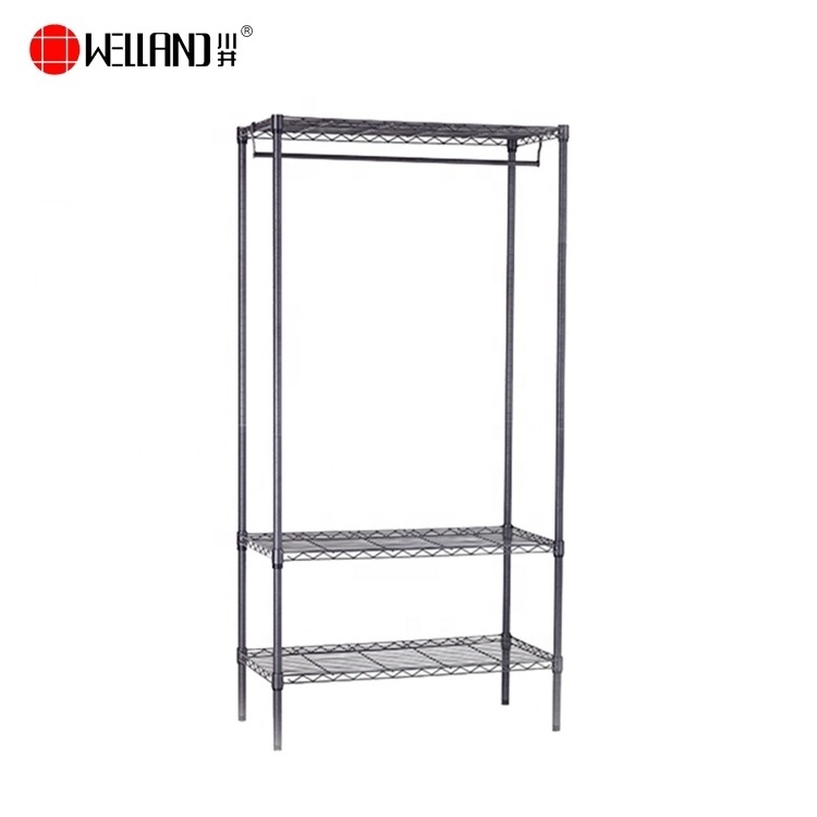 Elegant Industrial Metal Woman Luxury Retail Garment Display Clothes Hanging Rack For Clothing Store