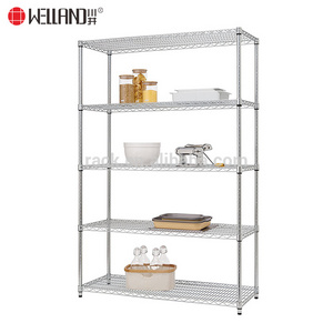 Basic 5 Tiers Heavy Duty NSF Chrome Metal Storage Wire Shelf Liner  48 x 18 x 72 Inch Rack