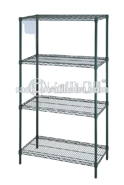 Green Epoxy Coated Restaurant Industrial Dish Drying Wire shelving With NSF Approval