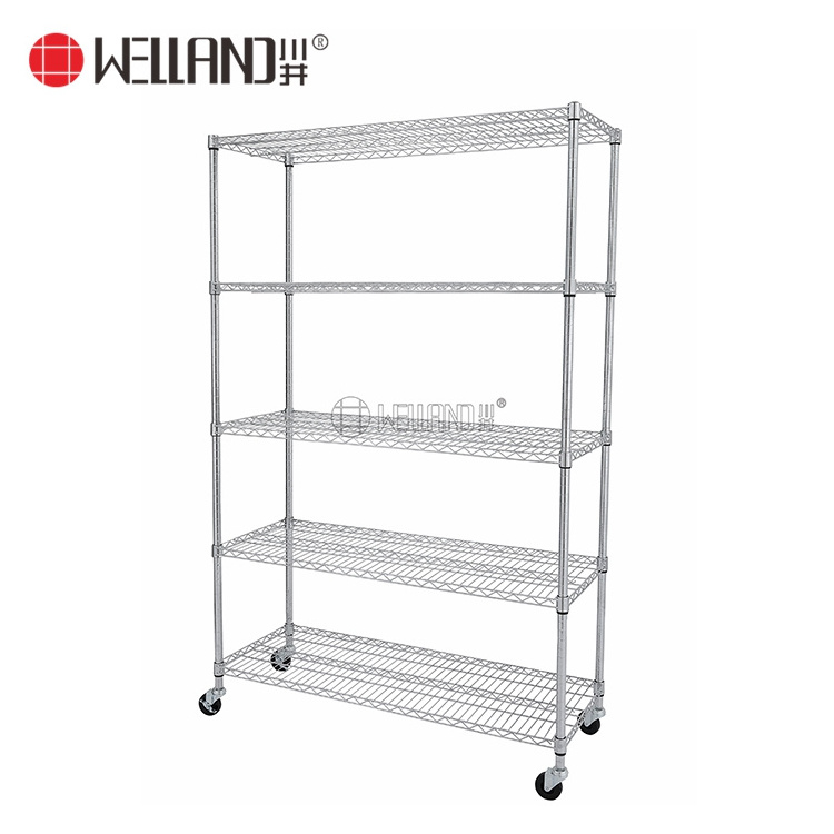 Heavy Duty 5 Tier Shelving Unit Wire Shelf Home Storage Rack Adjustable Shelves For Warehouse