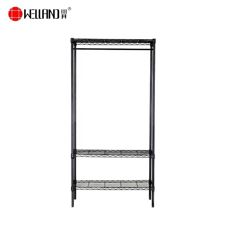 Elegant Industrial Metal Woman Luxury Retail Garment Display Clothes Hanging Rack For Clothing Store