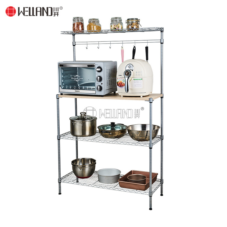 Multifunction Metal Kitchen Storage Microwave Oven Rack