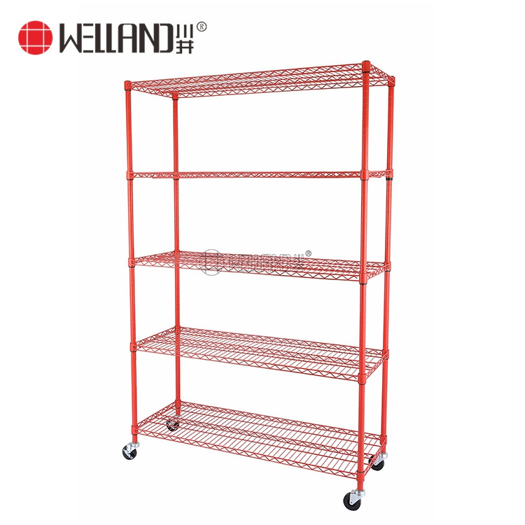 Heavy Duty 5 Tier Shelving Unit Wire Shelf Home Storage Rack Adjustable Shelves For Warehouse