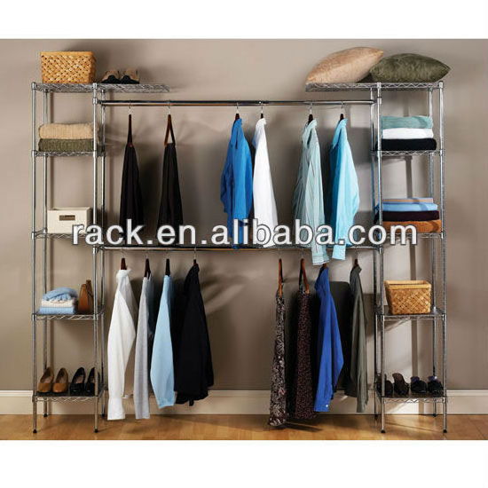 Zhongshan Multi Use Furniture-5 Tier Hang Clothes Tidy Hanging Wardrobe Shelf Organiser