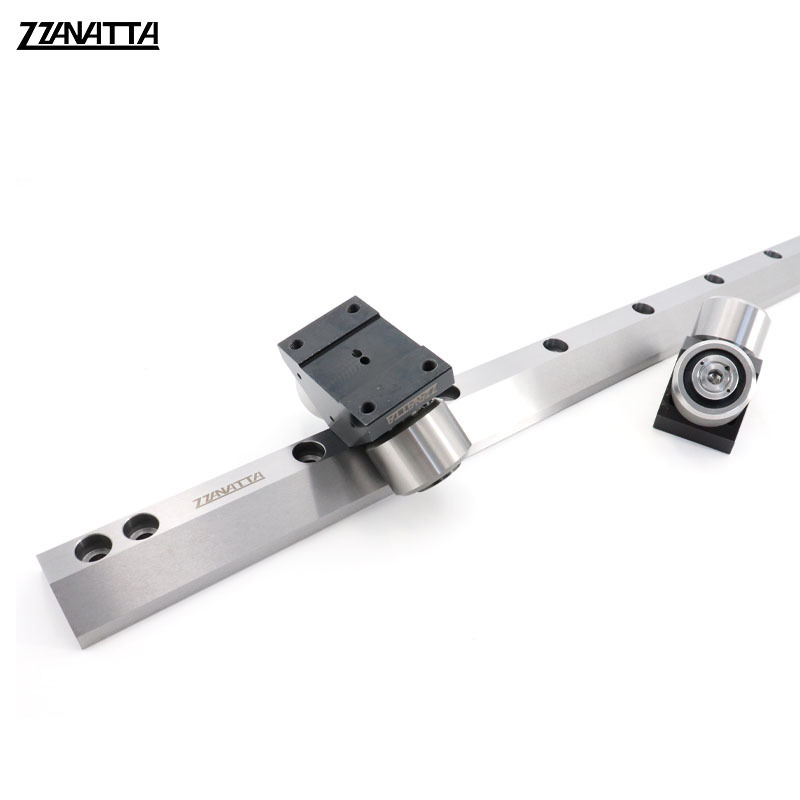 Rolbloc heavy duty linear guides prismatic rails with bearings and induction hardened v guide wheels and tracks Rolbloc