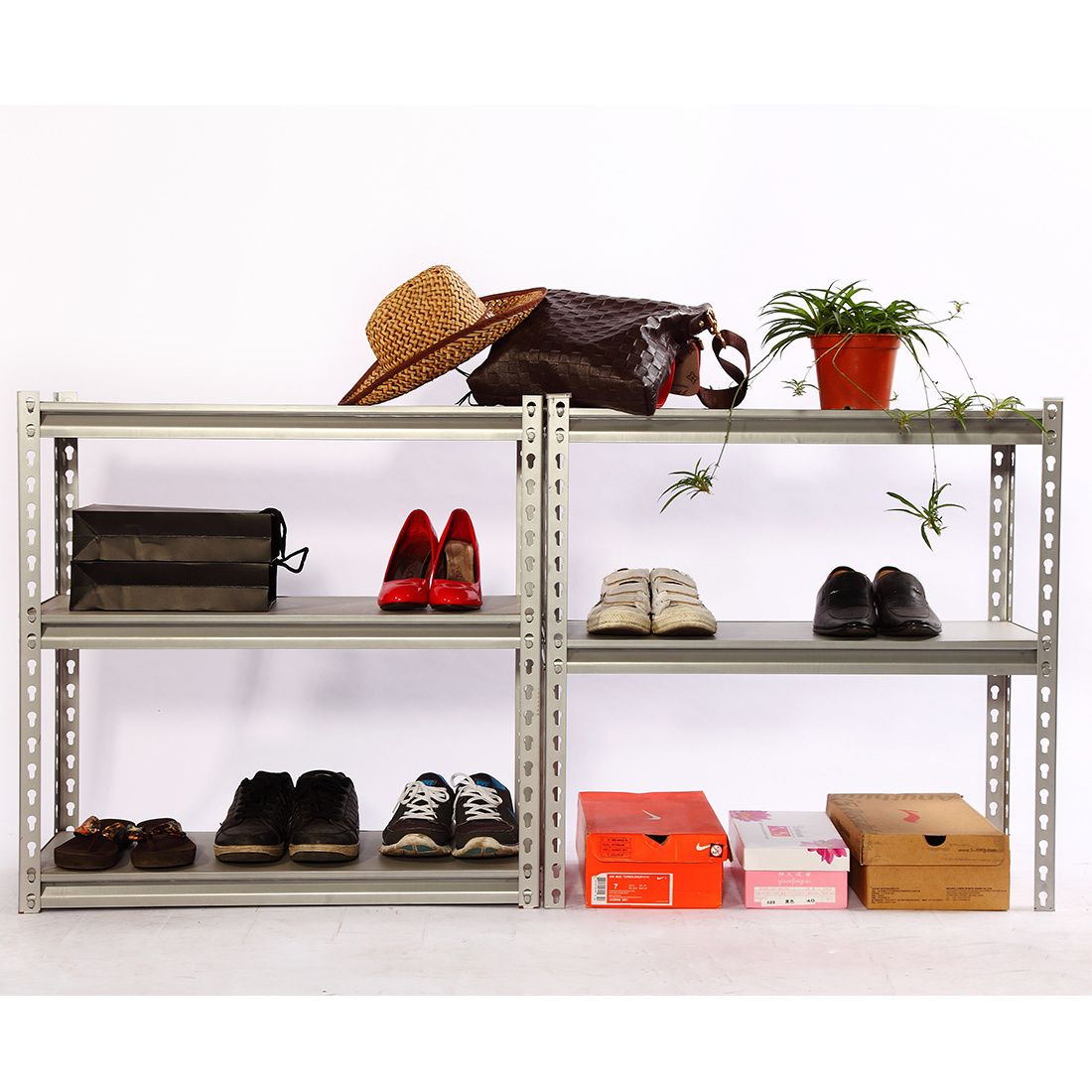 Supermarket Commercial Boltless Display Shelf and Store Floor Standing Display Stand racking warehouse garage boltless shelves