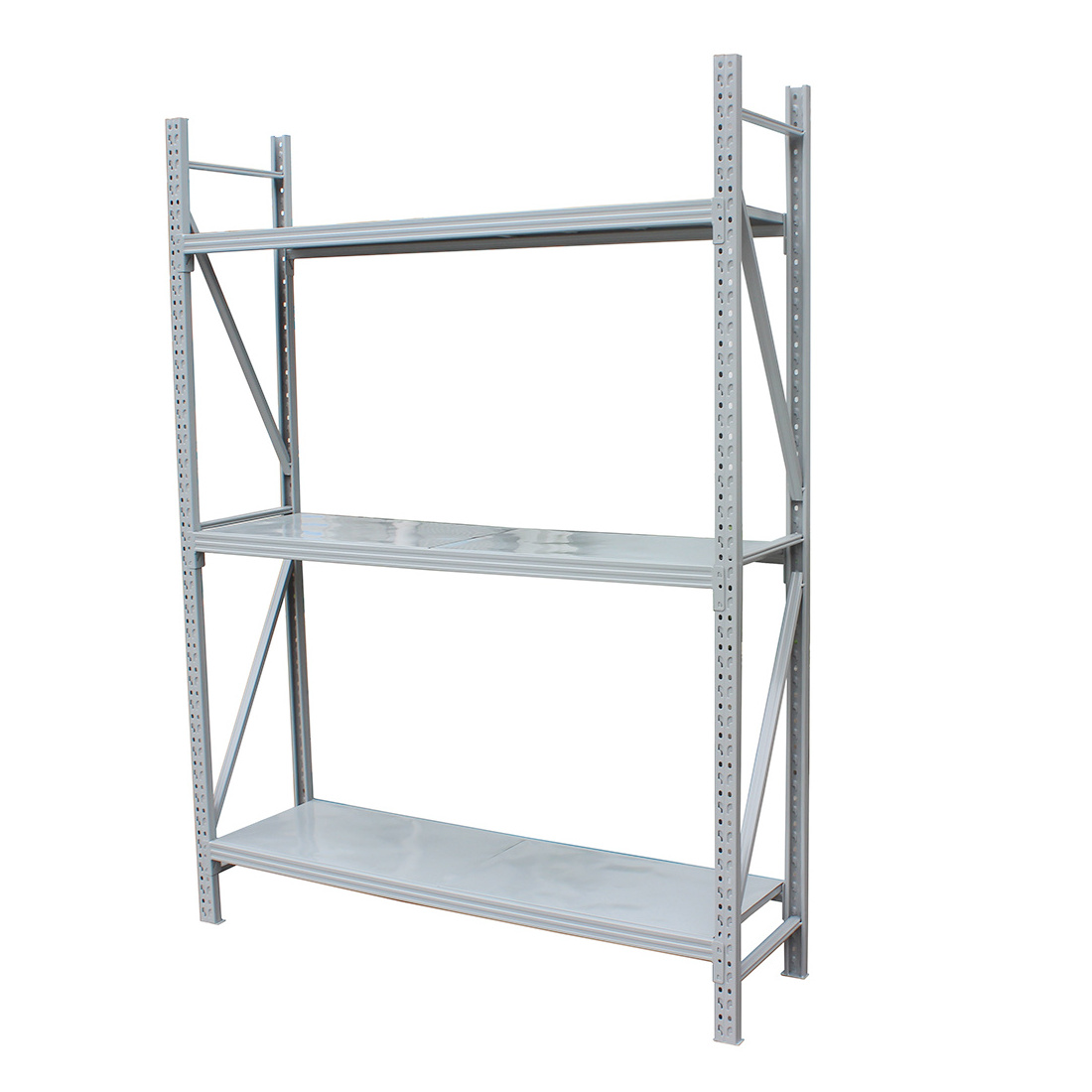 High density 4 Tier shelving Metal Light Duty Warehouse Storage Rack Shelf Cold Rolled Storage Shelving