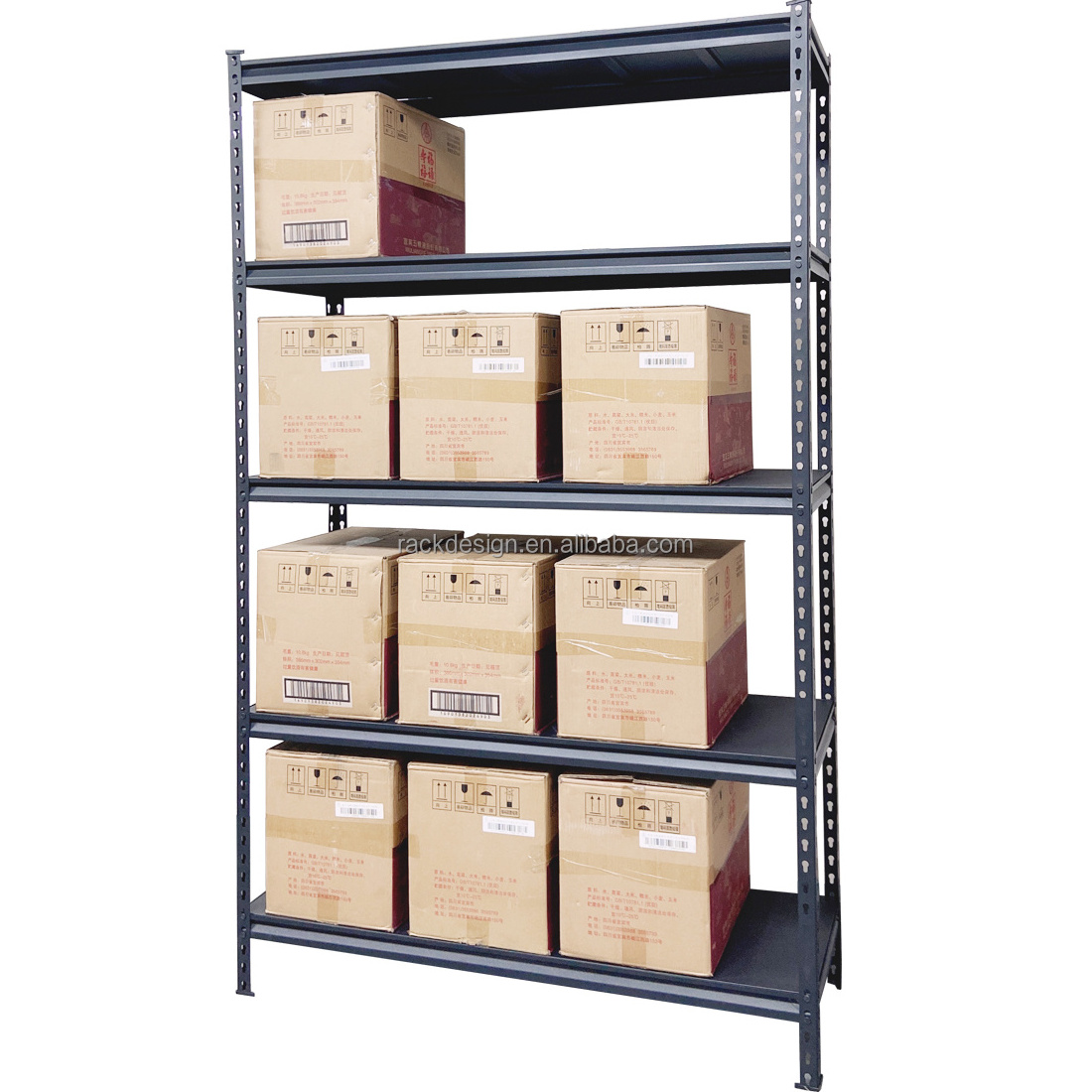 5 Layer Shelving Angle Rack Metal Angle Steel Post Light Duty Muscle Rivet Boltless Shelf metal slotted angle steel shelve