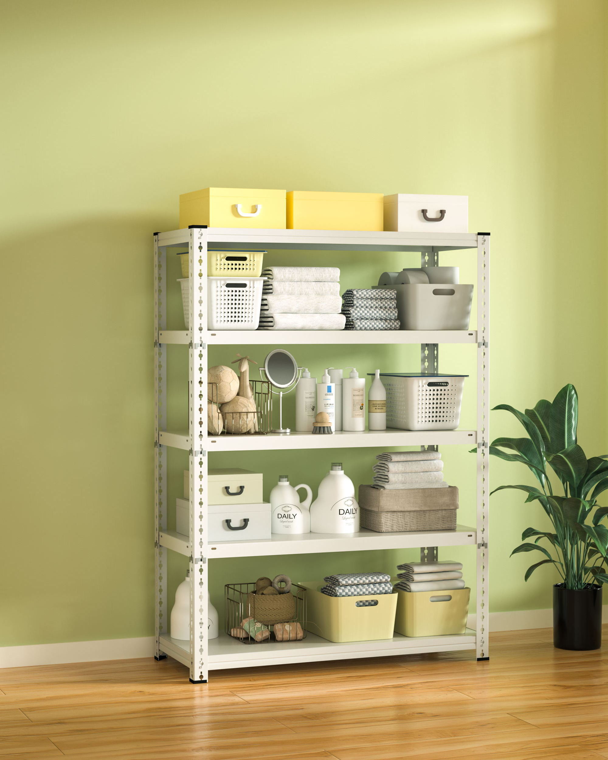 5 layer heavy duty shelving boltless storage rack storage shelf display shelf slotted angle steel rack