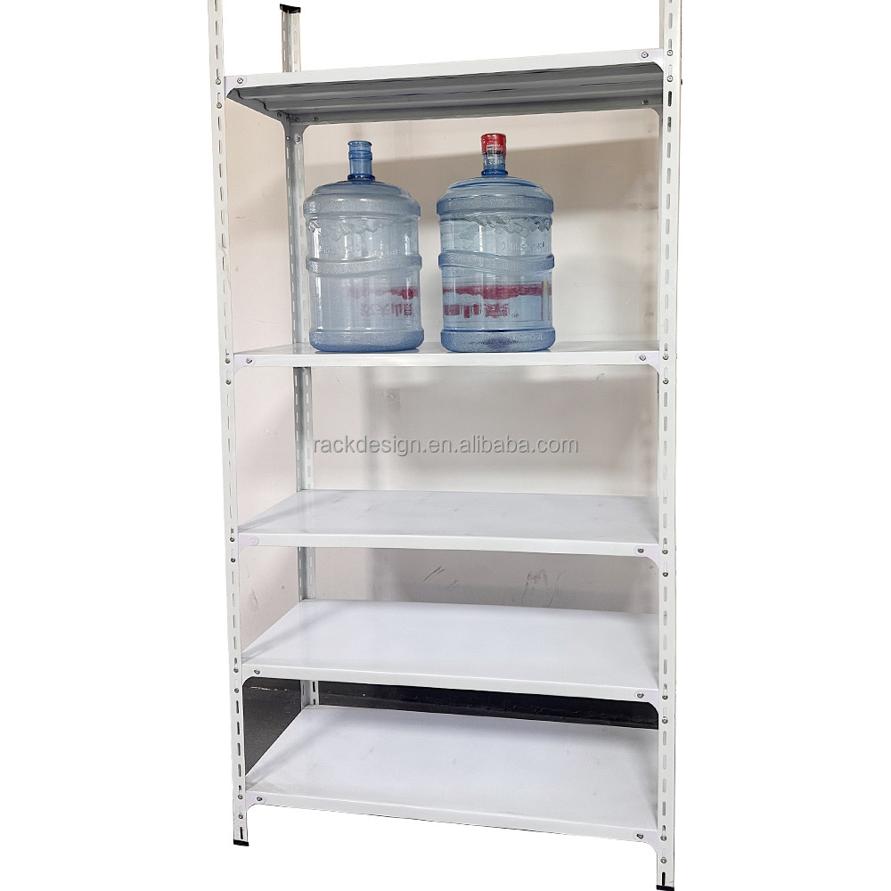 Customated Black and White Light Duty Stacking Racks System Boltless Metal Shelving Units