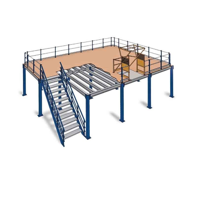 Customized Design Storage Industrial Attic Platform High Density Heavy Duty Warehouse Mezzanine Floor Racking Steel System