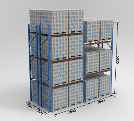 industrial shelves double deep shelving selective pallet racking system warehouse management very narrow aisle pallet racking