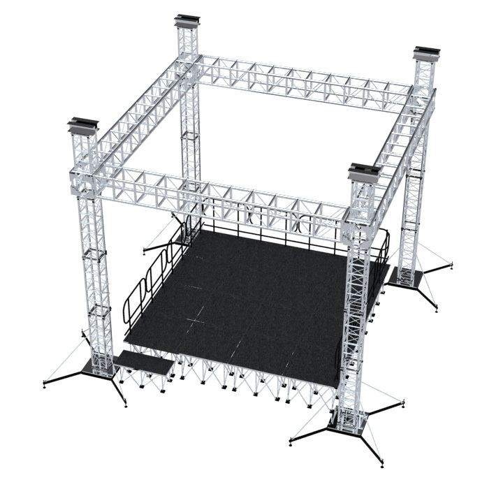 Lightweight aluminum truss line array speaker truss stand