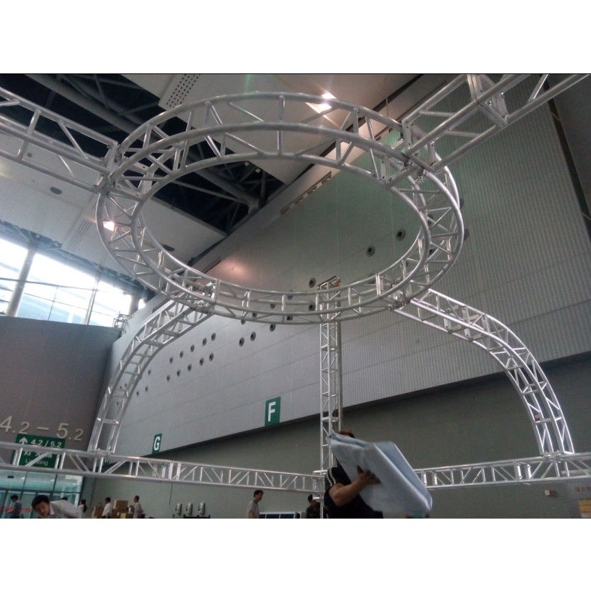 290*290 square - spigot round truss for new customized aluminum alloy truss system for outdoor performance circular curved