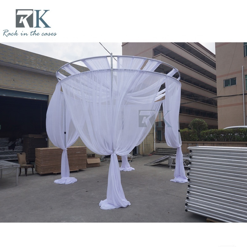 Topfinger Hot sale Adjustable Curved Pipe and Drape Kit Backdrop Support Stand Canopy Draping Wedding