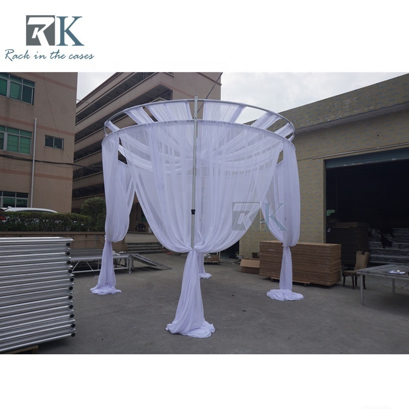 Topfinger Hot sale Adjustable Curved Pipe and Drape Kit Backdrop Support Stand Canopy Draping Wedding