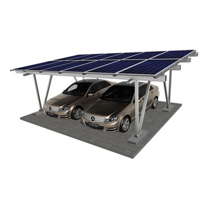 2 car parking structure 5kw waterproof aluminum solar carport mounting system