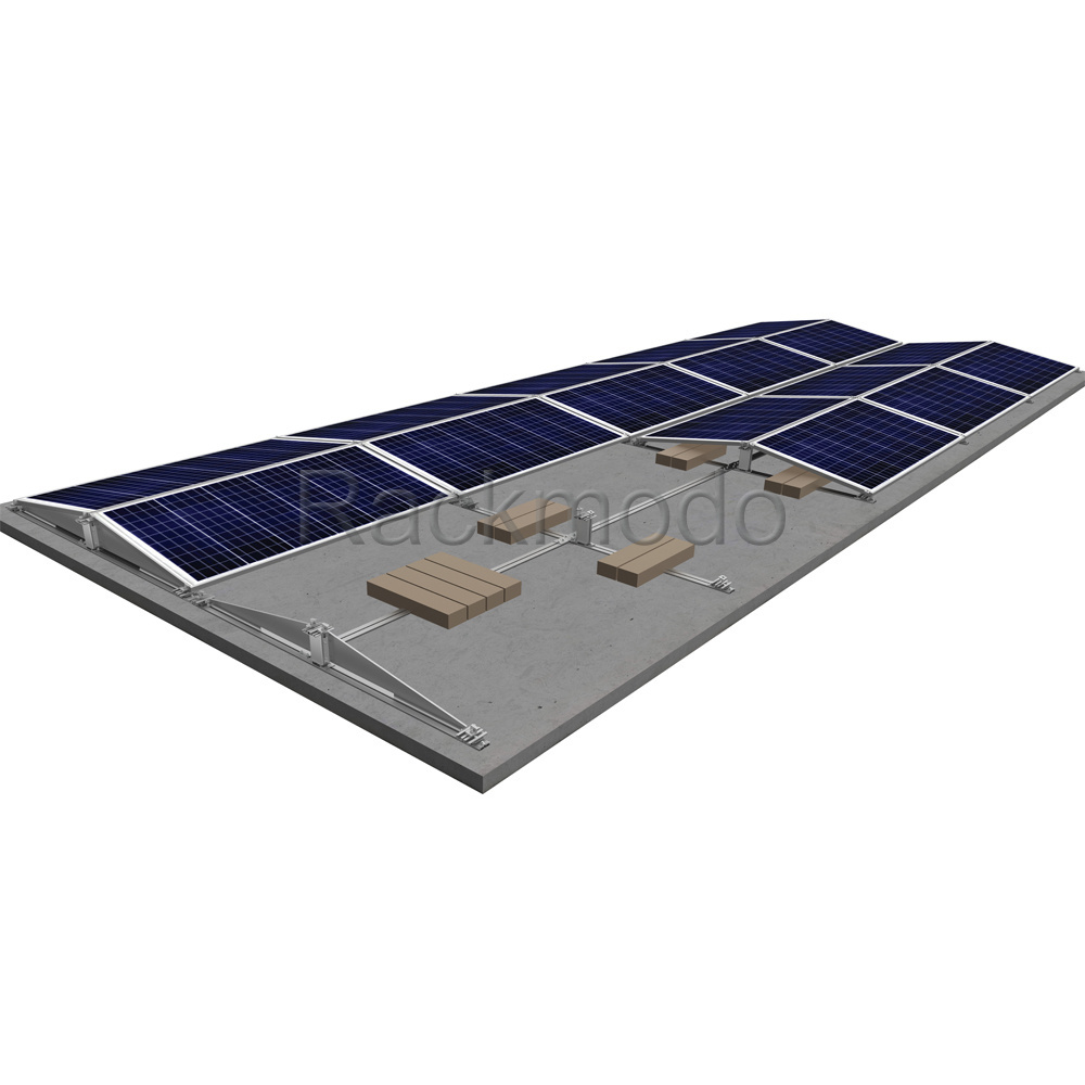 Solar Flat Roof Ballast Panel Mounting System Factory shipped Hot sale in Australia Aluminum Customized solutions Ground Bracket