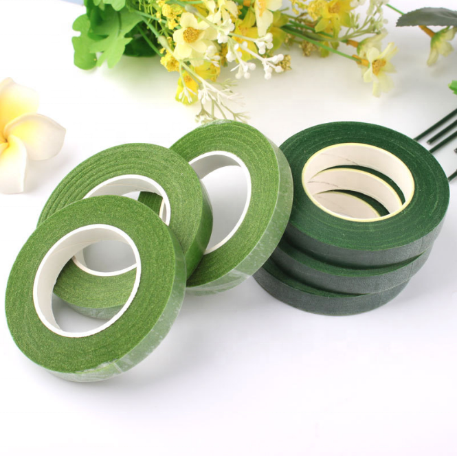 DIY Simulation flower Bouquet craft flower green paper tape Paper florist floral green stem wrap tape