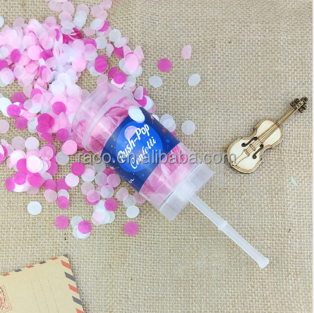 hot sale handheld small cannon DIY gender reveal confetti poppers push pop confetti