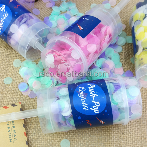 hot sale handheld small cannon DIY gender reveal confetti poppers push pop confetti