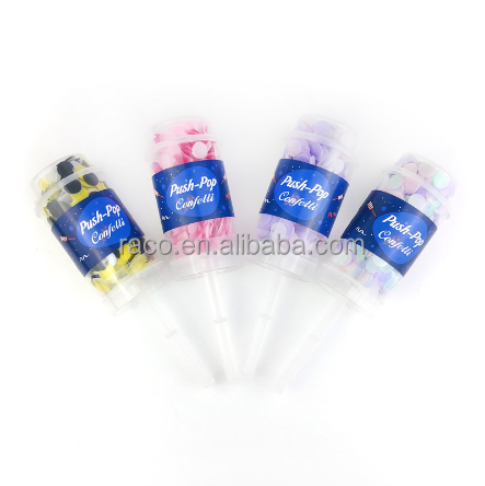 hot sale handheld small cannon DIY gender reveal confetti poppers push pop confetti