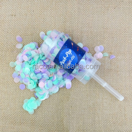 hot sale handheld small cannon DIY gender reveal confetti poppers push pop confetti