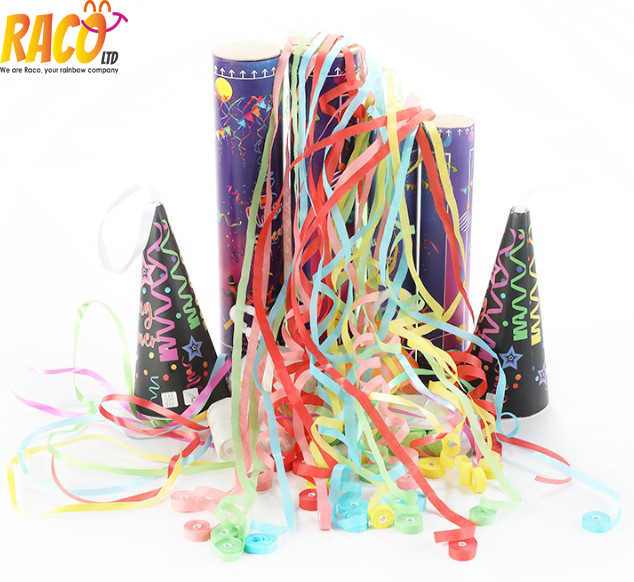 Hot-selling Colorful Flowers Hand Throwing Party Pull Pop Confetti Poppers for Party Deco