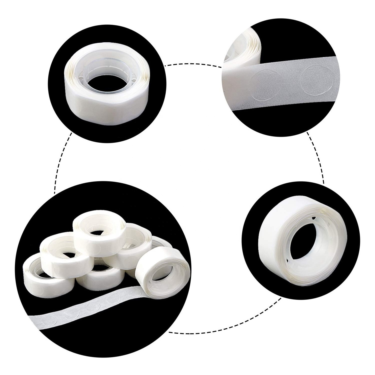 Point Dots Balloon Glue Removable Adhesive Point Tape, 15 Rolls Double Sided Dots Stickers for Craft Wedding Decoration