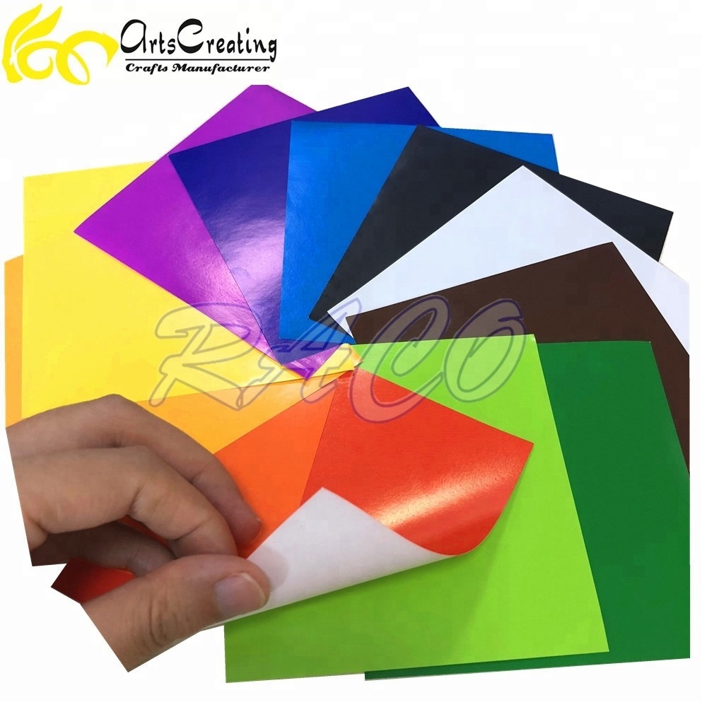 different color glossy paper / cardboard in A4 size