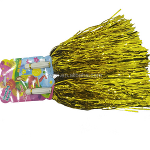 multi colors PET Cheerleading Metallic Pom Poms