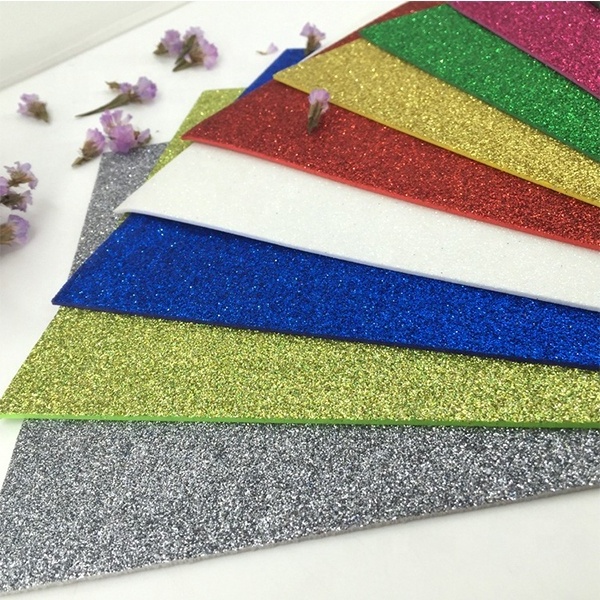 High Density Glitter EVA Foam Sheets Durable Shiny Powder EVA Foam